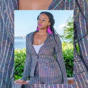 Disco ball sequin blazer jacket